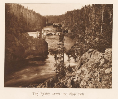The rapids above the Upper Falls, page, photomechanical print, photographer: Frank Jay Haynes,
