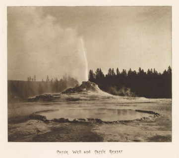 Castle Well and Castle Geyser, page, photomechanical print, photographer: Frank Jay Haynes,