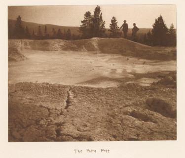 The paint pots, page, photomechanical print, photographer: Frank Jay Haynes, Yellowstone National