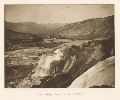 Hotel valley from the hot springs, page, photomechanical print, photographer: Frank Jay Haynes,