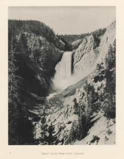Great falls, from point lookout, page, photomechanical print, photographer: Frank Jay Haynes,