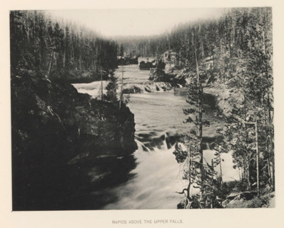 Rapids above the Upper Falls, page, photomechanical print, photographer: Frank Jay Haynes,