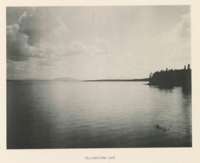 Yellowstone Lake, page, photomechanical print, photographer: Frank Jay Haynes, Yellowstone National