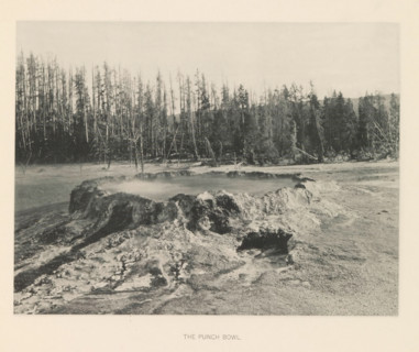 Punch Bowl, page, photomechanical print, photographer: Frank Jay Haynes, Yellowstone National Park,