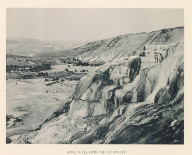 Hotel valley, from the hot springs, page, photomechanical print, photographer: Frank Jay Haynes,