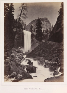 View of Vernal Falls in Yosemite Valley, The Vernal Fall, photograph, page, number: 'XVI.',
