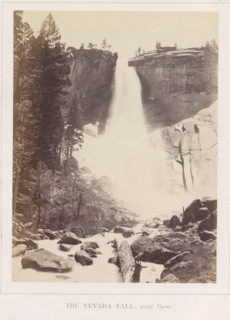 The Nevada Fall near View, View of the Nevada Falls in the Yosemite Valley, photograph, page,