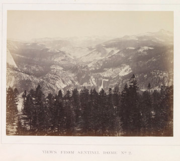 View of the Yosemite Valley from Sentinel Dome, Views from Sentinel Dome No. 2, photograph, page,