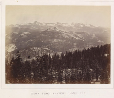 View of the Yosemite Valley from Sentinel Dome, Views from Sentinel Dome No. 3, photograph, page,