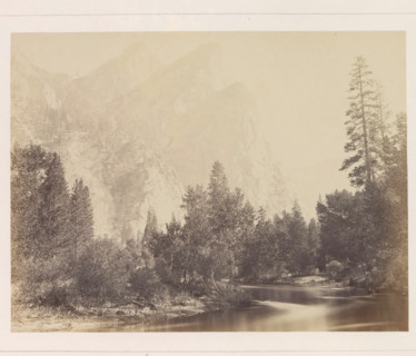 The Three Brothers, View of the Three Brothers mountain formation in the Yosemite Valley,