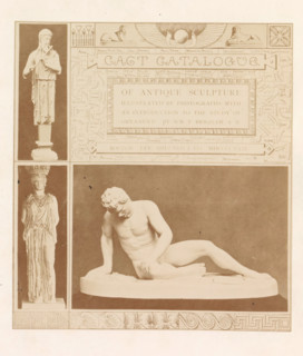 Cast Catalog of Antique Sculpture, Three casts of antique sculptures, photograph, page,