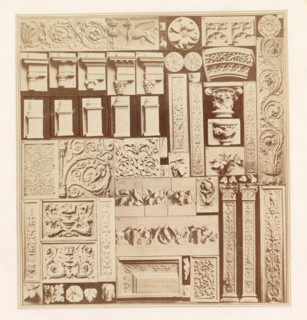 Casts of ancient building fragments, photograph, page, photographer: HG Smith, photographer: HW