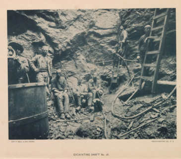 Excavating shaft No. 26, page, photomechanical print, photographer: Hall & Son, George P., New
