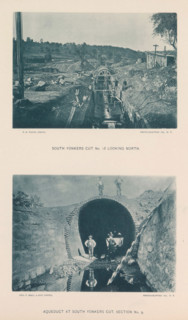 South Yonkers cut no. 18 looking north, Aqueduct at South Yonkers cut, section no. 9, page,