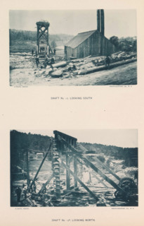 Shaft no. 12b, looking north, Shaft no. 10, looking south, page, photomechanical print,