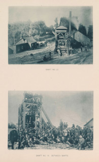 Shaft no 22, Shaft no 19 between shifts, page, photomechanical print, photographer: Hall & Son,
