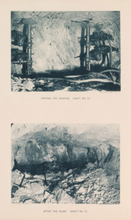 After the blast. No 23, Driving the heading shaft no 23, page, photomechanical print, photographer: