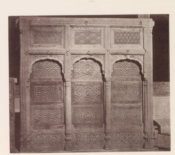 Window with geometrical ornaments in Lahore, Punjab, Pakistan, page, photomechanical print, title: