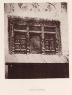View of a window with ornaments in Amritsar, Punjab, India, page, photomechanical print, title: