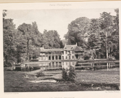 View of the Hameau de la Reine, Le Petit Trianon, page, photomechanical print, photographer: