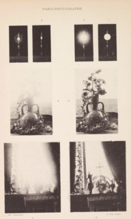 Eight shots of four objects with and without halo, page, photomechanical print, inscription: '1.3.5