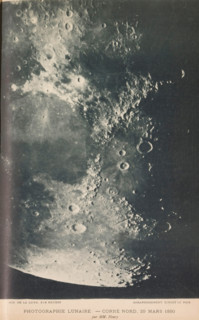 View of part of the moon's surface, Photographie lunaire - corne nord. 29 mars 1890, page,