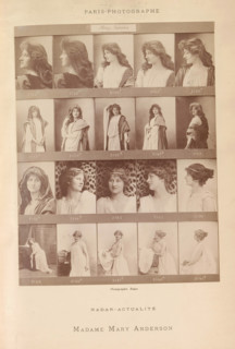 Twenty portraits of Mary Anderson, Madame Mary Anderson, photograph, page, number: '5143B, 5141B.',