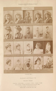 Madame Auguez, Twenty portraits of Mathilde Auguez, photograph, page, inscription: 'Turlupin, La
