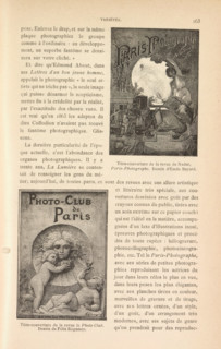 Two photo reproductions of a photo magazine and an announcement for a photo club, reproduction,