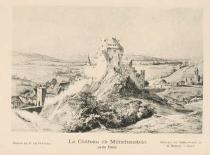 Le château de Münchenstein, Photo reproduction of a design by N. de Pfyffer, reproduction, page,