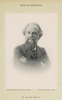 M. Élisée Reclus, Portrait of Élisée Reclus, page, photomechanical print, maker: Jean Lacroix,