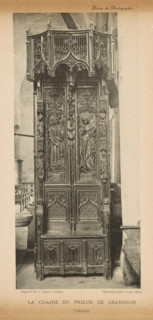 Pulpit, La chaire du prieur de grandson, page, photomechanical print, photographer: MA Vautier,