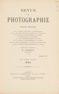 Revue de photographie, book, annotation: 'JAN, 1995', editor (person who revises): Eugène Demole, c