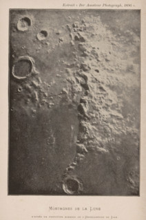Craters on the moon, photographed from the Lick Observatory in California, Montagnes de la Lune,