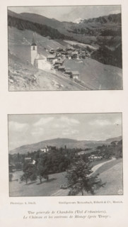 View of the castle and surroundings of Blonay, Switzerland, Le Château et les environs de Blonay