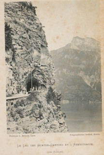 Le Lac des Quatre-Cantons et l'Axenstrasse, View of the Axenstrasse and Lake Lucerne, page,
