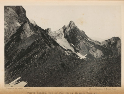 View of the Col de la Forclaz, Pointe percée, vue du Col de la Grande Forclaz, page,