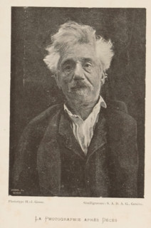 Portrait of an unknown deceased man, La Photographie après Décès, page, photomechanical print,