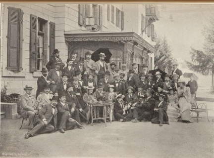 Réunion aux Avants, sur Montreux, le 17 Mai 1899, Group portrait of a reunion near Montreux,