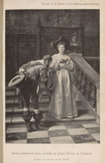 Reproduction of a painting by Václav Brožík, reproduction, page, photomechanical print,