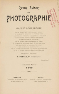 Revue suisse de photographie, Société genevoise de photographie ... et al., book, date: 'Nov 1994',