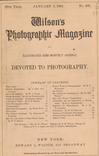 Wilson's photographic magazine, magazine, publisher: Edward Livingston Wilson, New York (city),