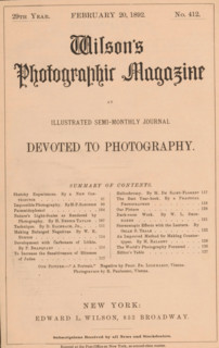 Wilson's photographic magazine, magazine, publisher: Edward Livingston Wilson, New York (city),