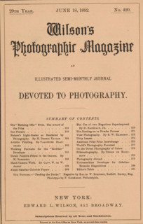 Wilson's photographic magazine, magazine, publisher: Edward Livingston Wilson, New York (city),