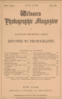 Wilson's photographic magazine, magazine, publisher: Edward Livingston Wilson, New York (city),