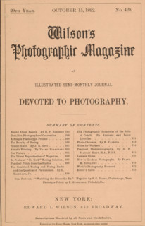 Wilson's photographic magazine, magazine, publisher: Edward Livingston Wilson, New York (city),