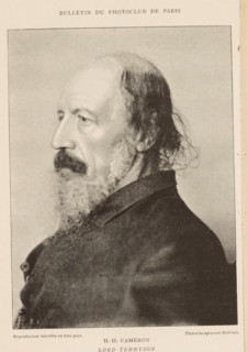Lord Tennyson, Portrait of Alfred Tennyson, page, photomechanical print, inscription: 'Bulletin du