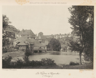 La Vezère à Uzerche, View of the river Vézère in Uzerche, France, page, photomechanical print,
