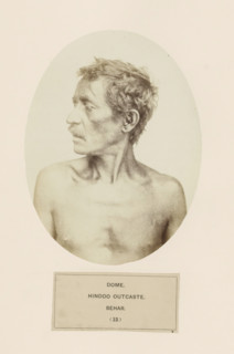 Portrait of an unknown man from the Dom community of Bihar in eastern India, photograph, page,