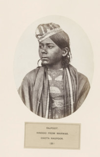 Portrait of an unknown man from the Rajput community originally from Jodhpur in Rajasthan, in Chota